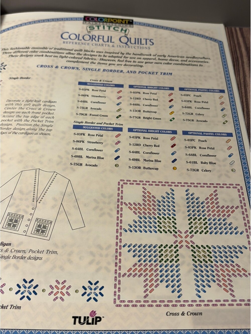 Vintage ColorPoint Paintstitching Stitch Colorful Quilts Pattern Book - Picture 3 of 9
